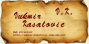 Vukmir Kasalović vizit kartica